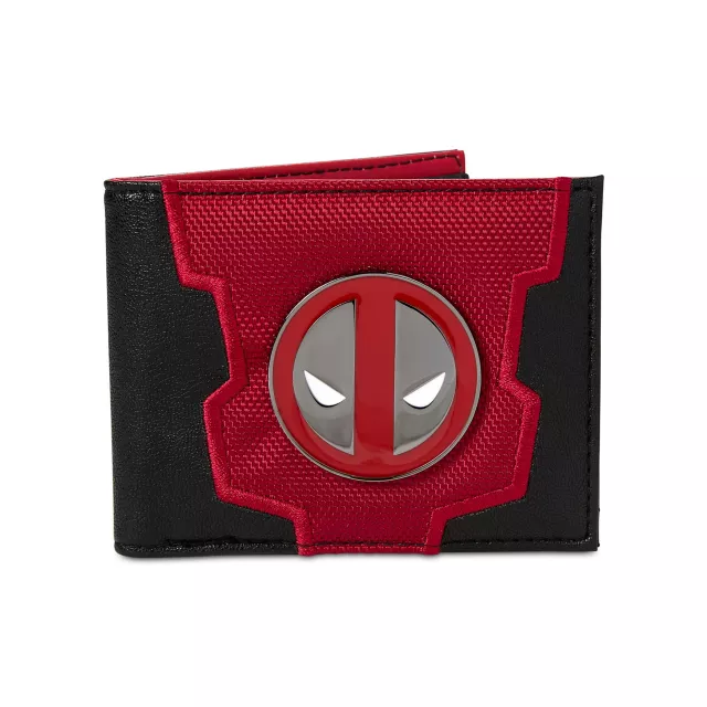 Deadpool Built-In Metal Badge Bifold Wallet at Spencer's