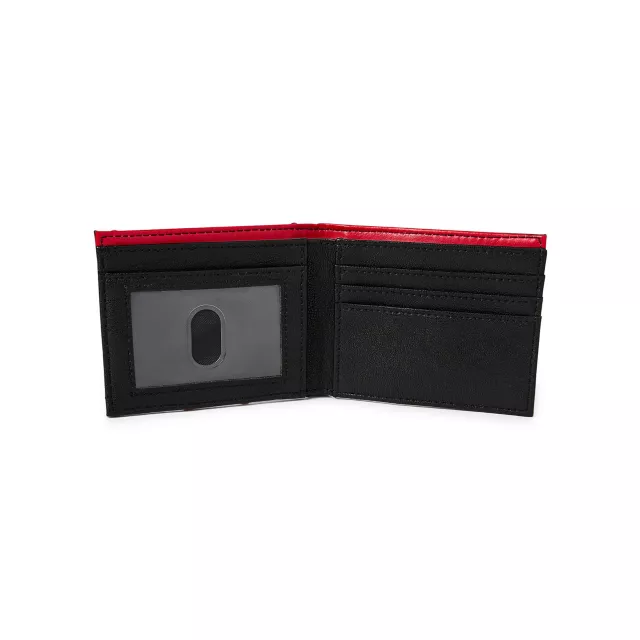 Deadpool Built-In Metal Badge Bifold Wallet at Spencer's