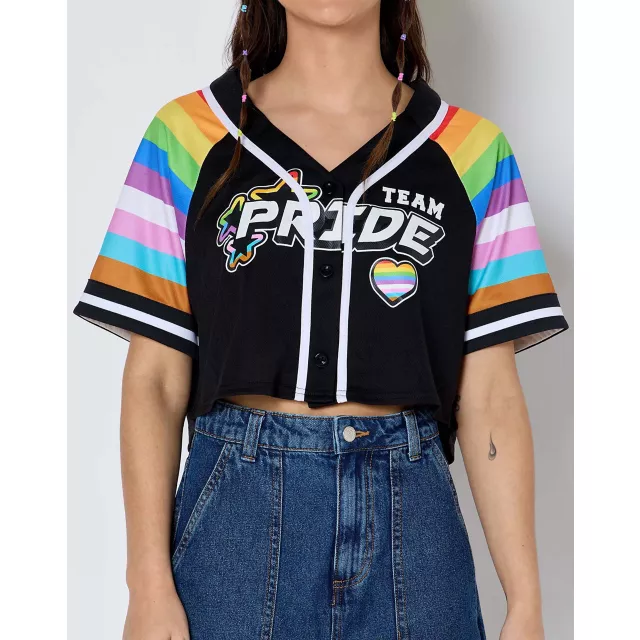 Team Pride Crop Top Jersey at Spencer's