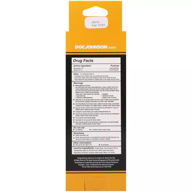 Numbing Mango Flavored Deep Throat Spray - 2 oz. at Spencer's