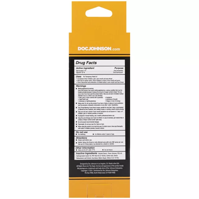 Numbing Mango Flavored Deep Throat Spray - 2 oz. at Spencer's