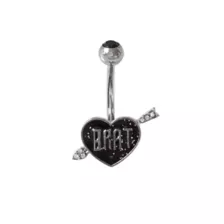 Brat Heart Belly Ring - 14 Gauge at Spencer's