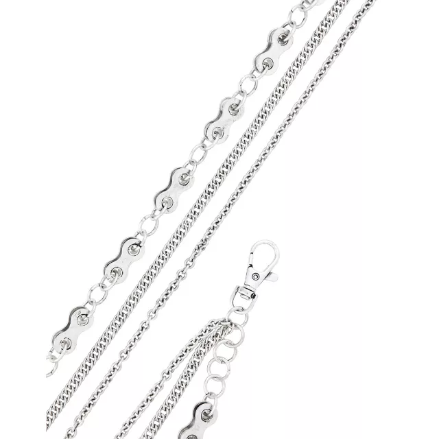 Silver Bike Chain Layered Wallet Chain at Spencer's