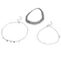 Multi-Pack Cross and Heart Charm Bracelets - 3 Pack at Spencer's