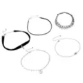 Multi-Pack Heart and Cross Choker Necklaces - 5 Pack at Spencer's