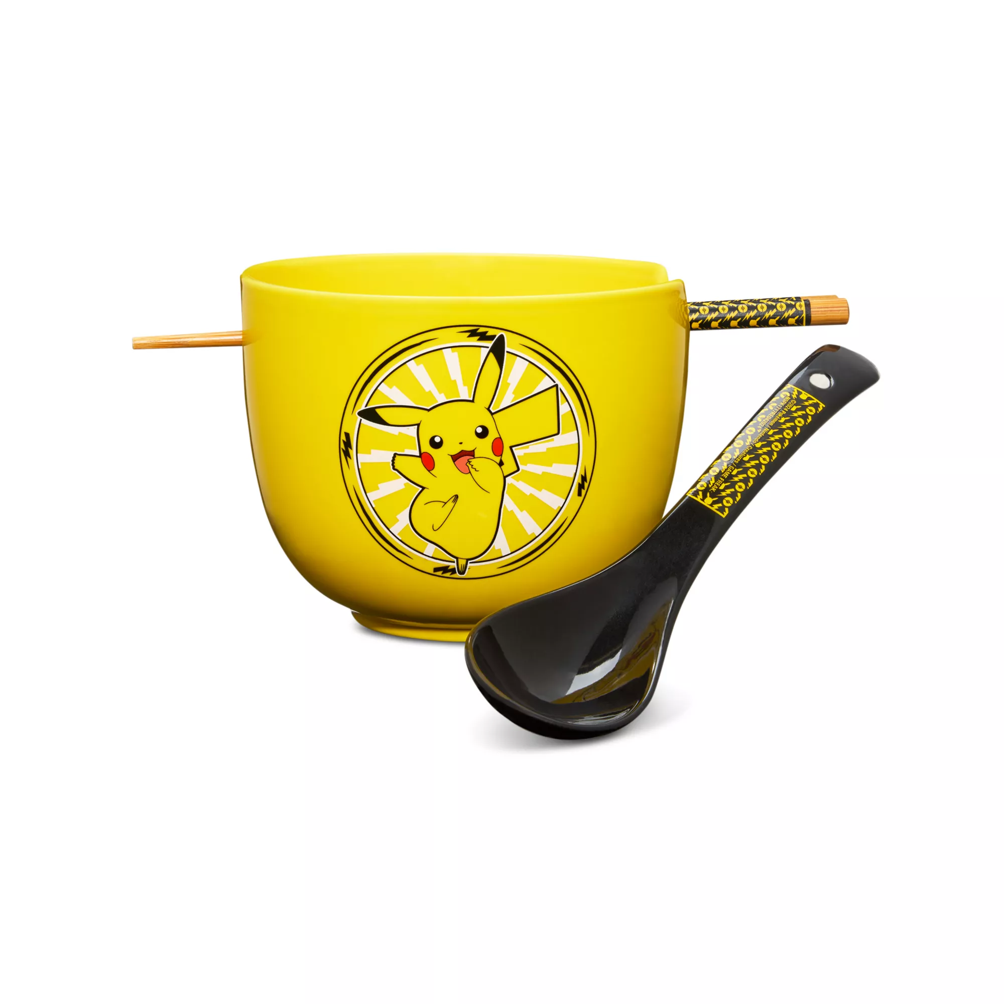 Pikachu Bowl and Utensil Set - Pokémon at Spencer's