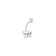 Titanium 222 Angel Number Dangle Belly Ring - 14 Gauge at Spencer's