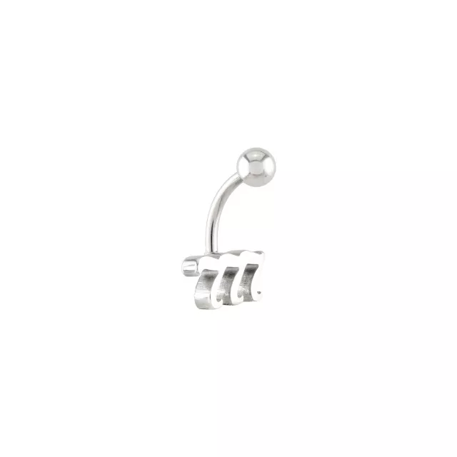 Titanium 222 Angel Number Dangle Belly Ring - 14 Gauge at Spencer's