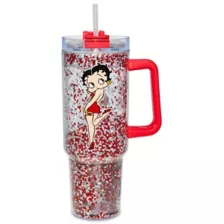 Betty Boop Glitter Travel Tumbler with Straw - 40 oz. at Spencer's