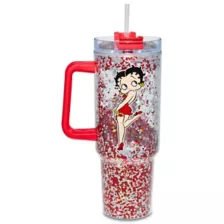Betty Boop Glitter Travel Tumbler with Straw - 40 oz. at Spencer's