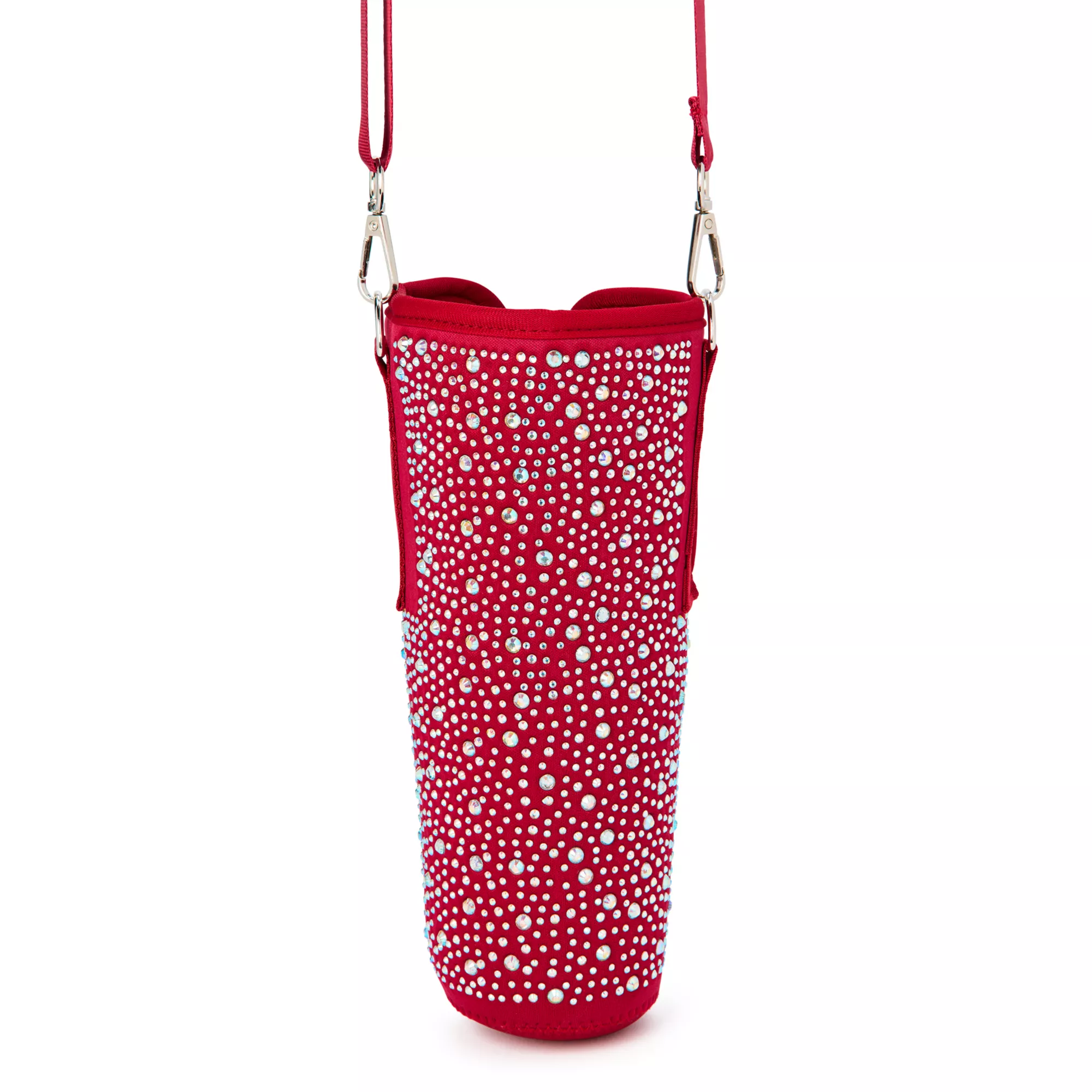 Red Rhinestone Tumbler Sling Bag