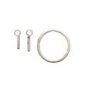 Multi-Pack ASTM F-136 Titanium Round CZ L-Bend Nose Rings and Seamless Hoop Nose Ring 3 Pack - 20 Gauge at Spencer's