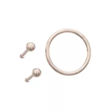 Multi-Pack Silvertone Bone Nose Rings and Hinged Hoop Nose Ring 3 Pack - 20 Gauge at Spencer's