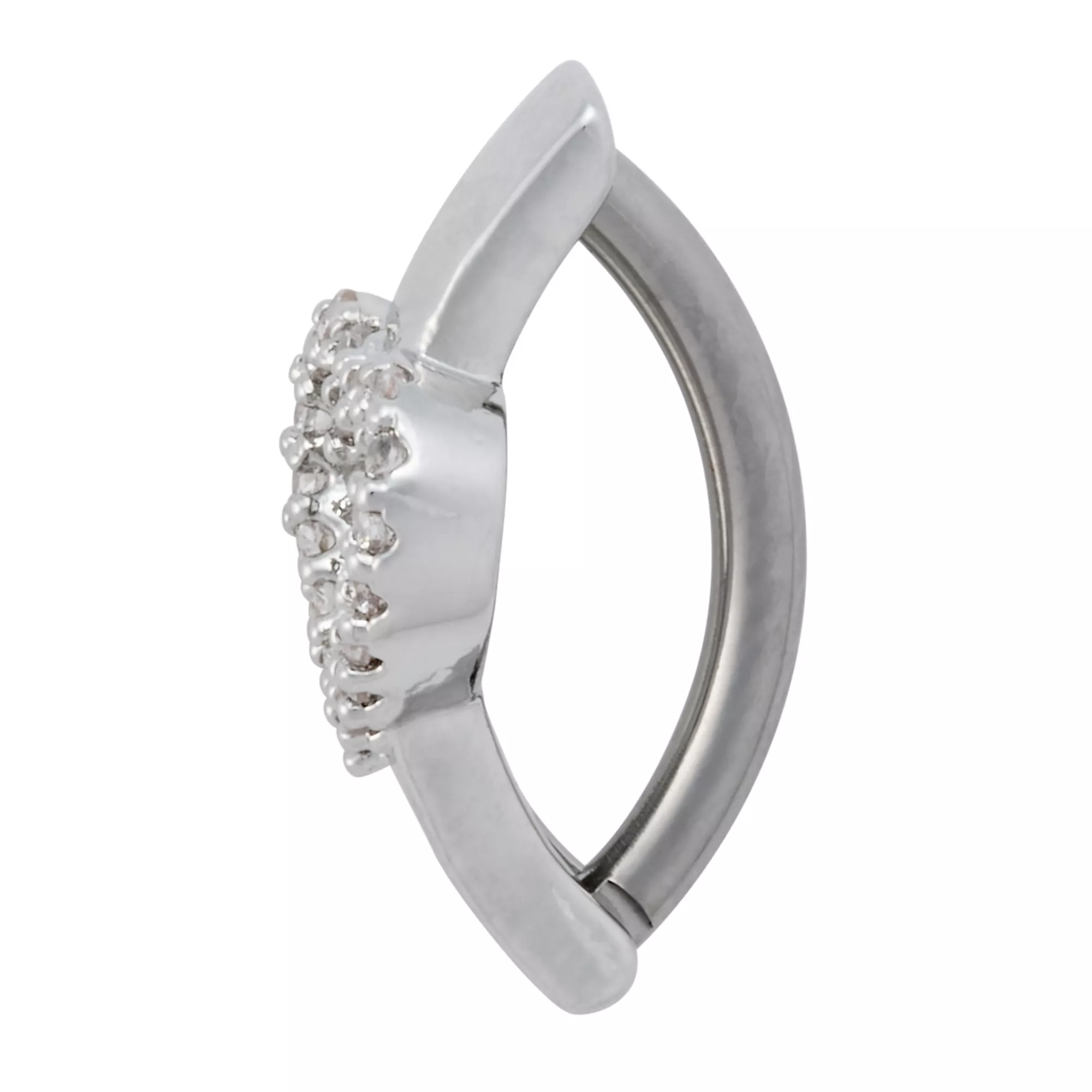 Titanium Heart Clicker Belly Button Ring - 14 Gauge at Spencer's