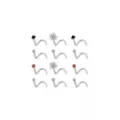 Multi-Pack CZ Titanium Spider Nose Screws 12 Pack - 20 Gauge at Spencer's