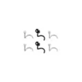 Multi-Pack Titanium Black Skull Screw Nose Rings 6 Pack - 20 Gauge at Spencer's