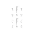 Multi-Pack CZ Titanium Butterfly Hoop L-Bend and Bone Nose Rings 12 Pack - 20 Gauge at Spencer's