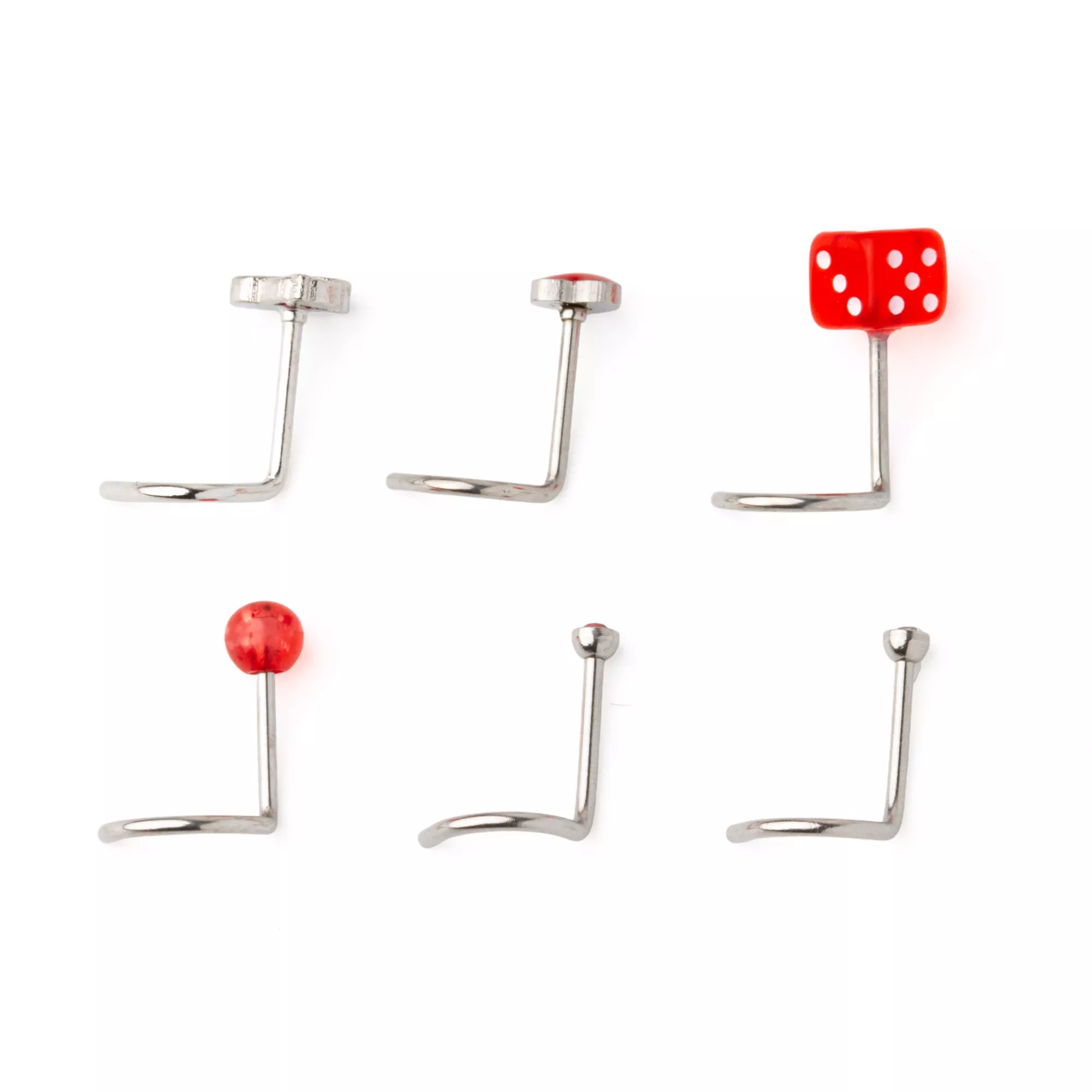 Multi-Pack Red Charm Nose Screws 6 Pack - 20 Gauge at Spencer's