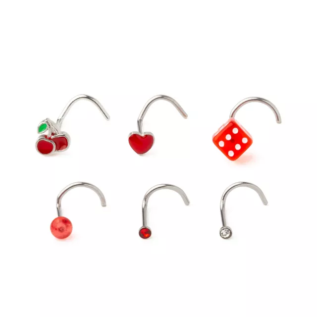 Multi-Pack Red Charm Nose Screws 6 Pack - 20 Gauge at Spencer's
