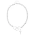 Silver O-Ring Chain Cross Necklace at Spencer's