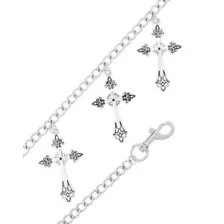 Silvertone Cross Wallet Chain at Spencer's