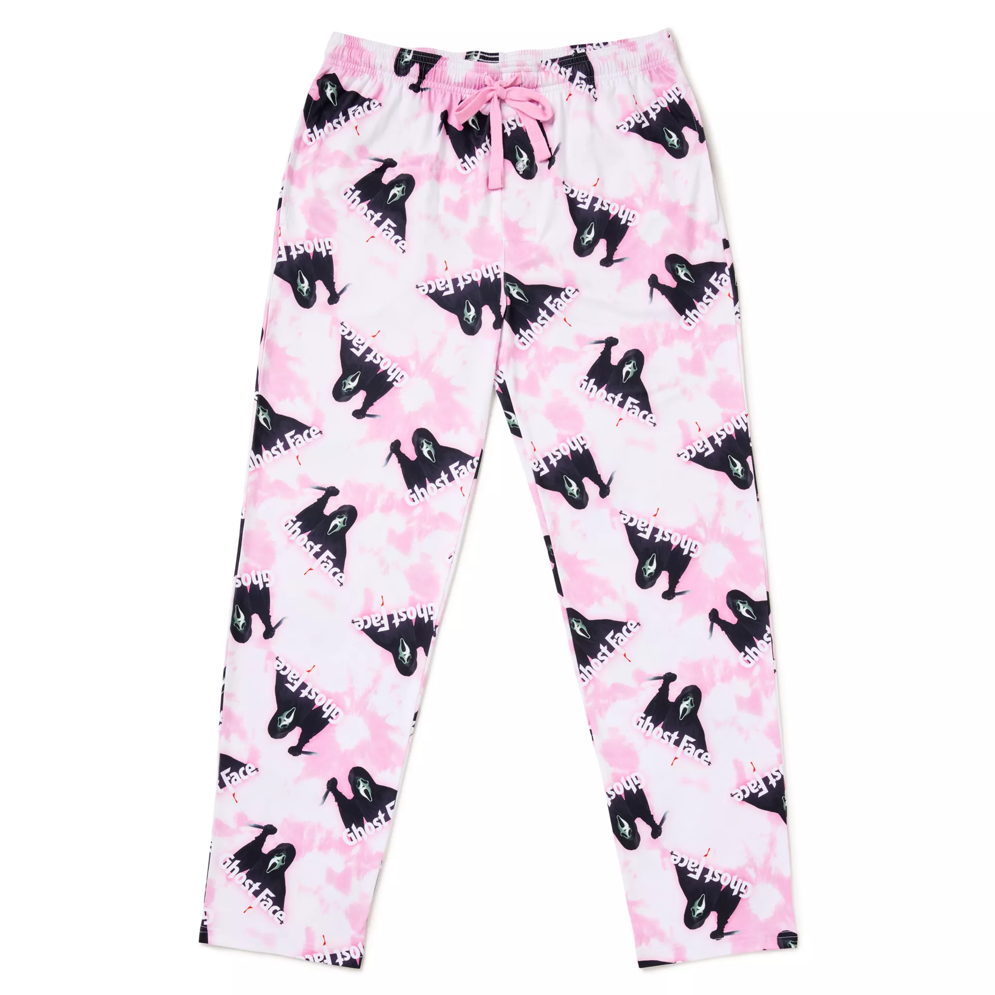 Ghost Face Pink Tie-Dye Lounge Pants at Spencer's