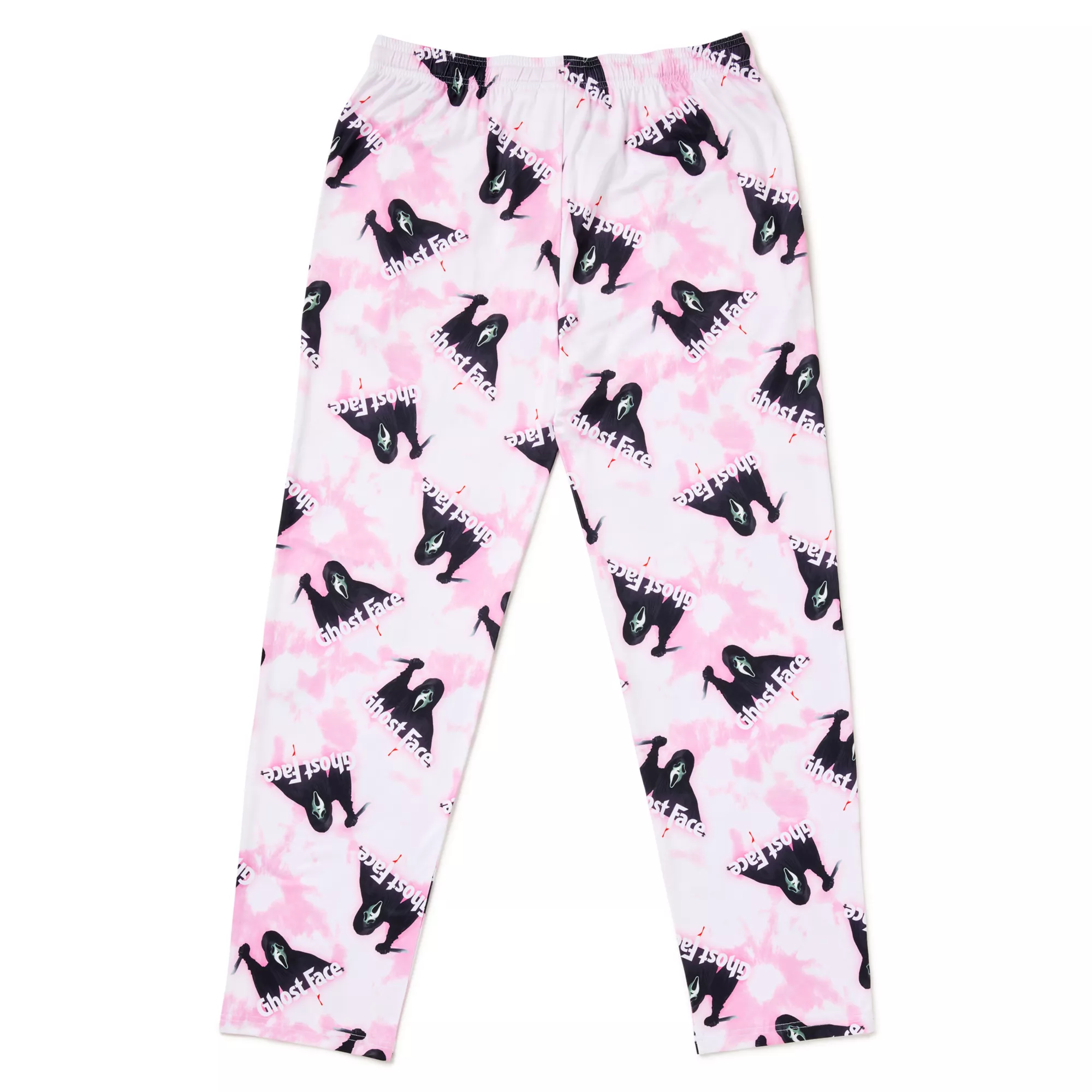 Ghost Face Pink Tie-Dye Lounge Pants at Spencer's