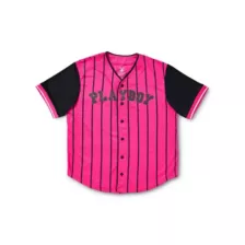 Pink Playboy Striped Jersey at Spencer's