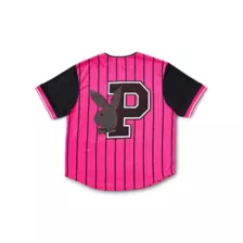 Pink Playboy Striped Jersey at Spencer's