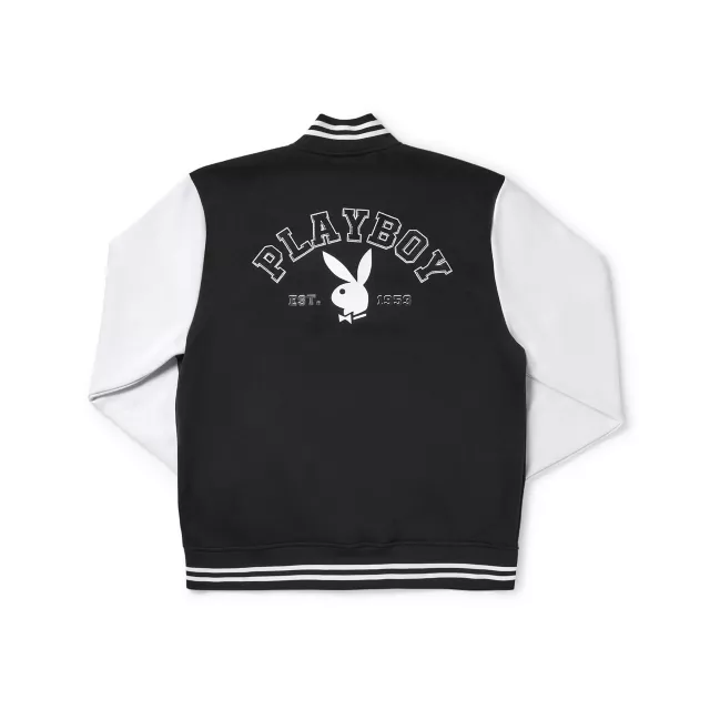 Black and White Playboy Varsity Jacket