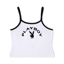 White Playboy Bunny Tank Top at Spencer's