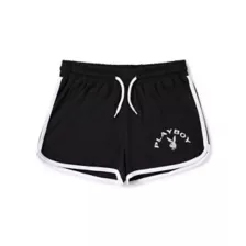 Playboy Dolphin Shorts - Black at Spencer's