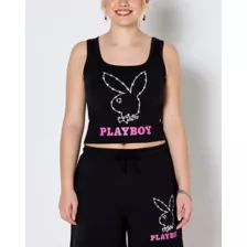 Black Barbed Wire Bunny Tank Top - Playboy at Spencer's
