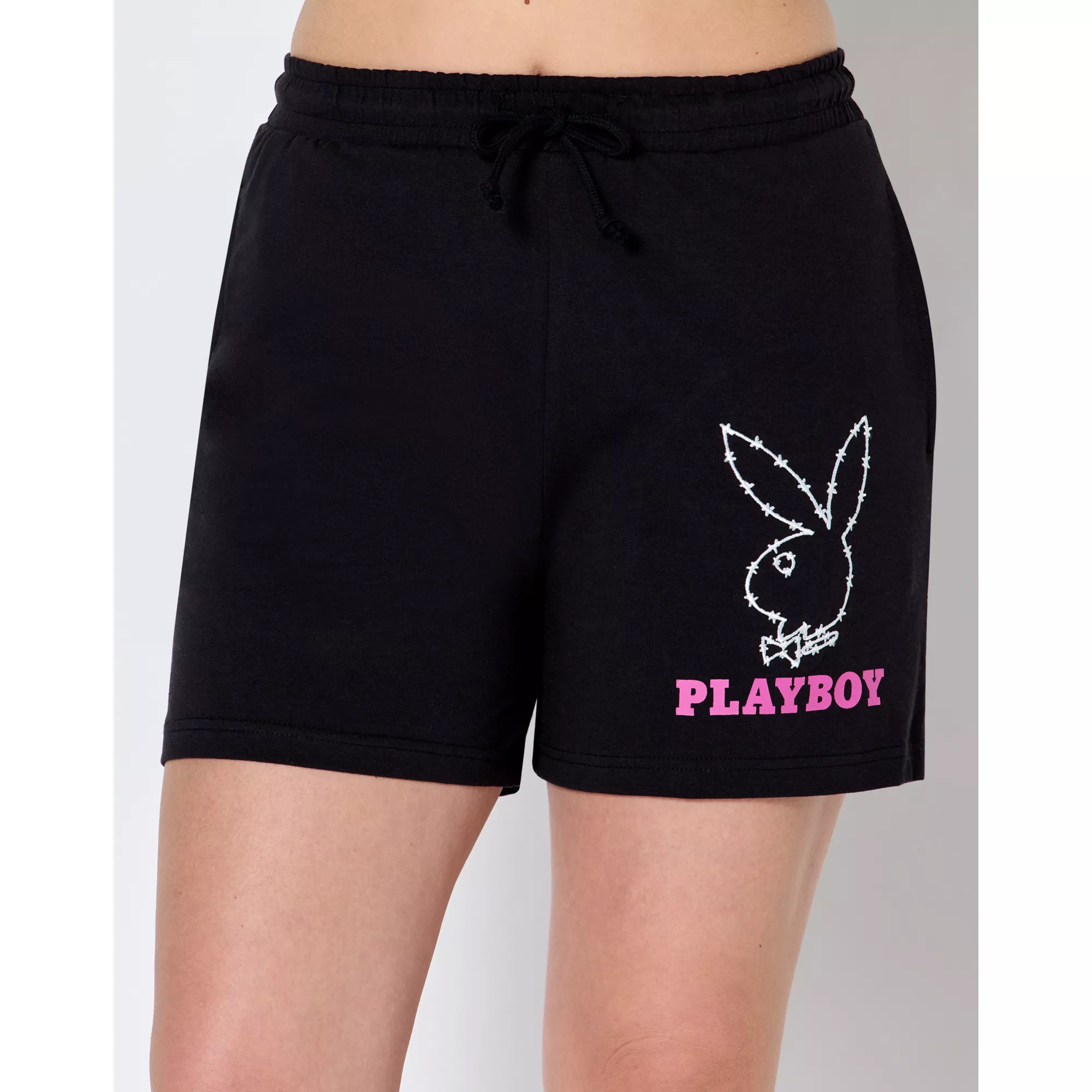 Black Barbed Wire Bunny Shorts - Playboy at Spencer's