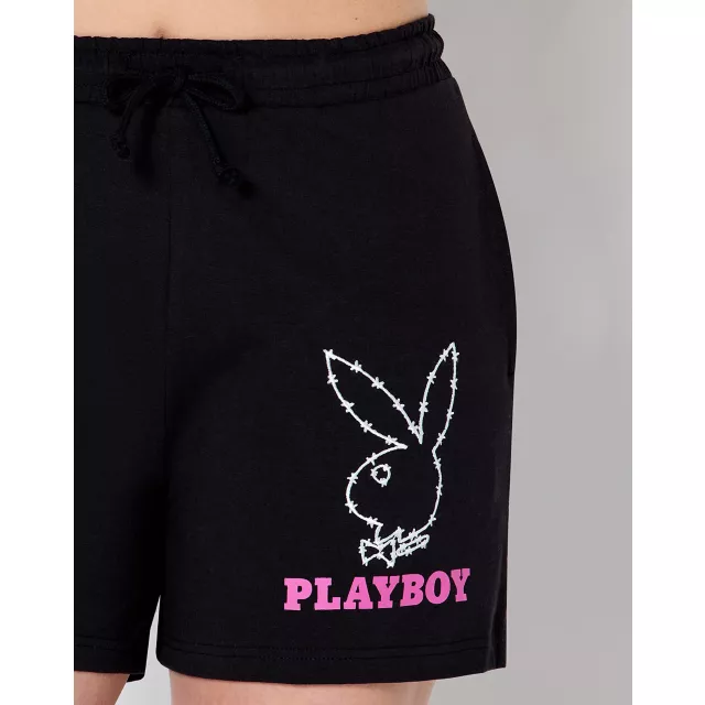 Black Barbed Wire Bunny Shorts - Playboy at Spencer's