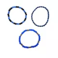 Multi-Pack Black and Blue Beaded Bracelets - 3 Pack at Spencer's