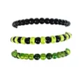 Multi-Pack Neon Green Beaded Tie Bracelets - 3 Pack at Spencer's