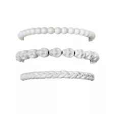 Multi-Pack White Skull Beaded Bracelets - 3 Pack at Spencer's