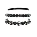 Multi-Pack Black and Hematite Beaded Bracelets - 3 Pack at Spencer's