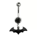Batman Dangle Belly Ring - 14 Gauge at Spencer's