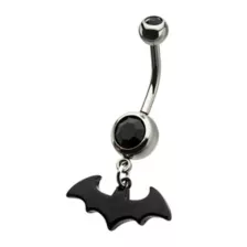 Batman Dangle Belly Ring - 14 Gauge at Spencer's