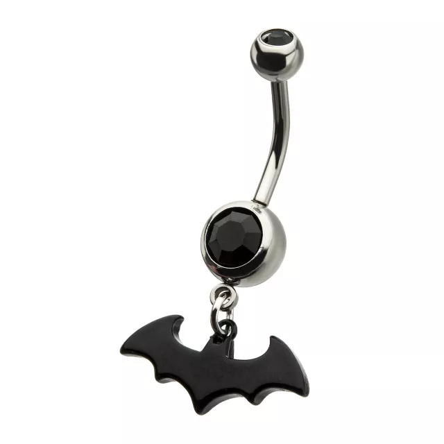Batman Dangle Belly Ring - 14 Gauge