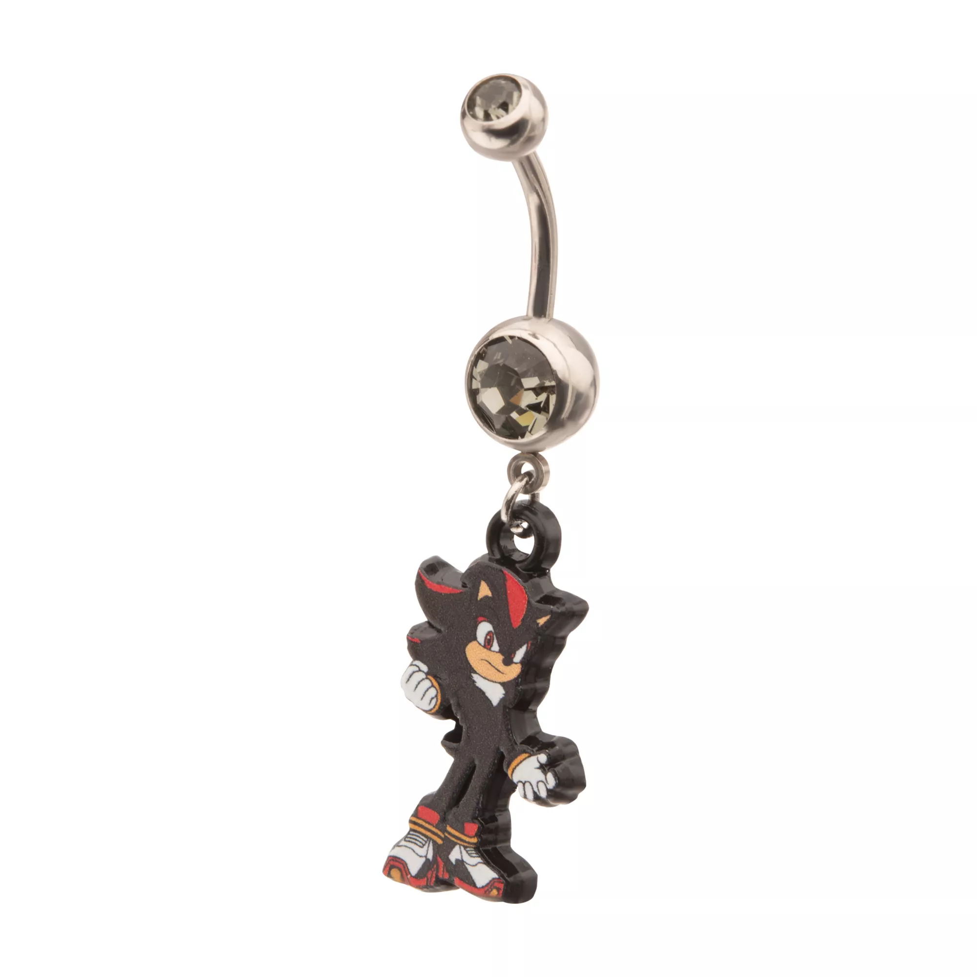 Shadow Dangle Belly Ring 14 Gauge - Sonic the Hedgehog