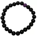 Purple Marble and Black Long Distance Beaded Bracelets - 2 Pack at Spencer's