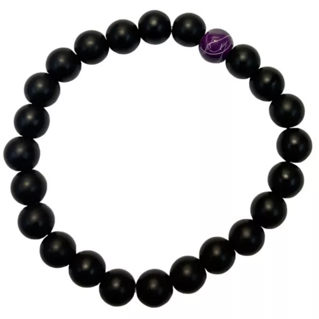 Purple Marble and Black Long Distance Beaded Bracelets - 2 Pack at Spencer's