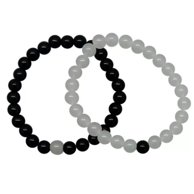 Clear and Black Long Distance Bracelets – 2 Pack at Spencer's