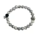 Multi-Pack Black and White Marbled Long Distance Beaded Bracelets - 2 Pack at Spencer's