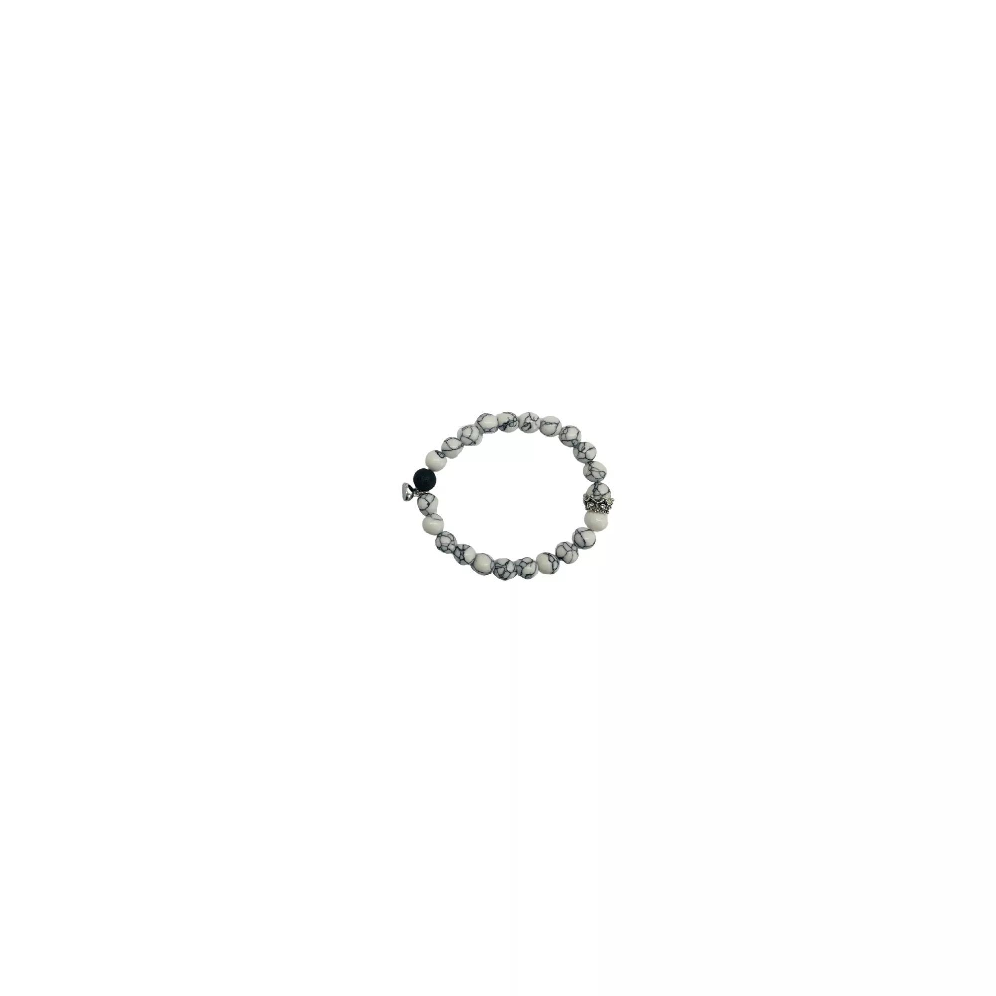 Black and White Marble Long Distance Bracelets - 2 Pack at Spencer's