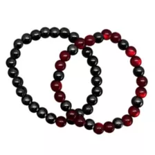 Red and Gray Long Distance Beaded Bracelets – 2 Pack at Spencer's