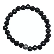 Icy Blue and Black Long Distance Beaded Bracelets – 2 Pack at Spencer's